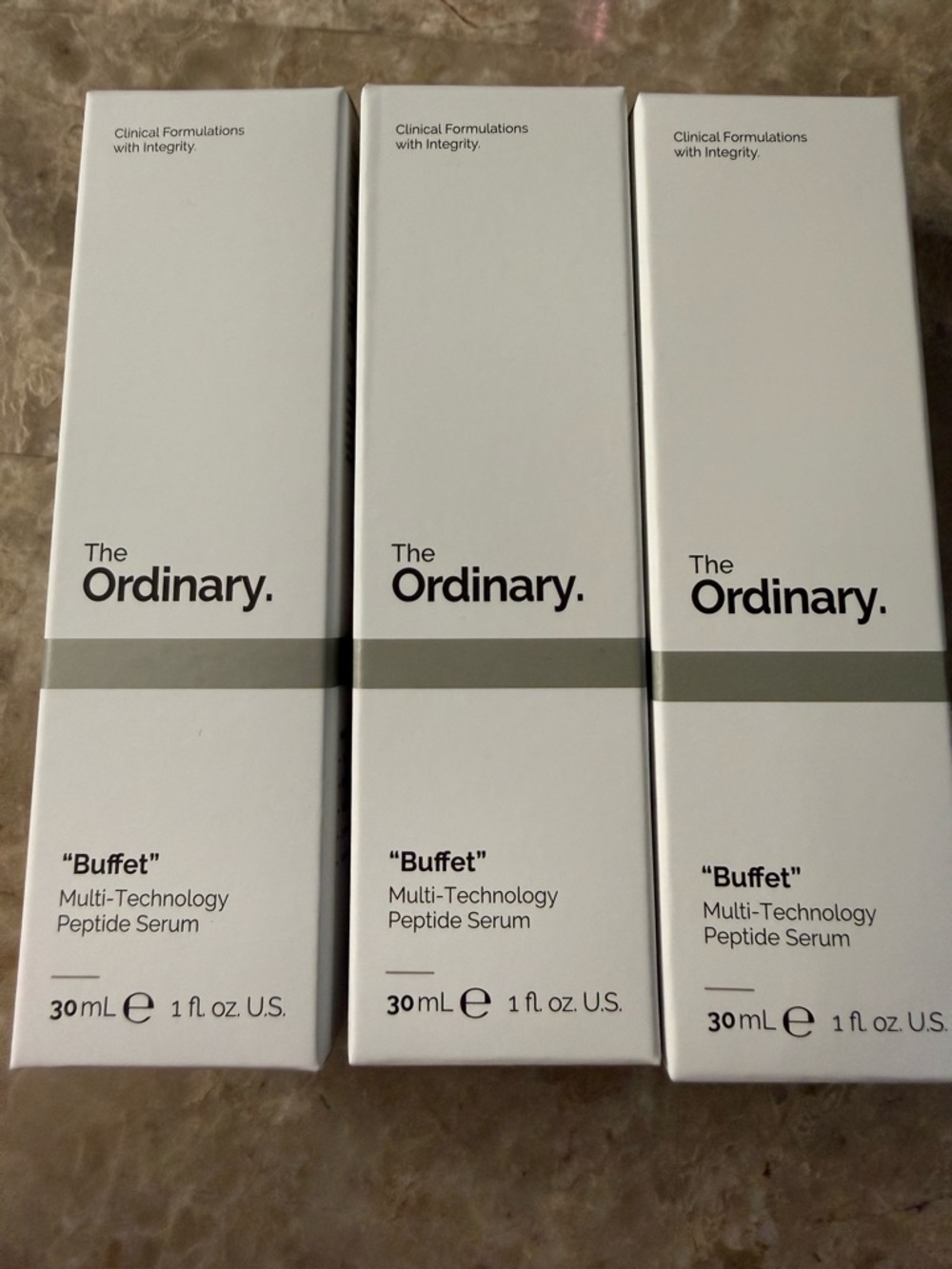The Ordinary “buffet” peptide serum 3pc bundle